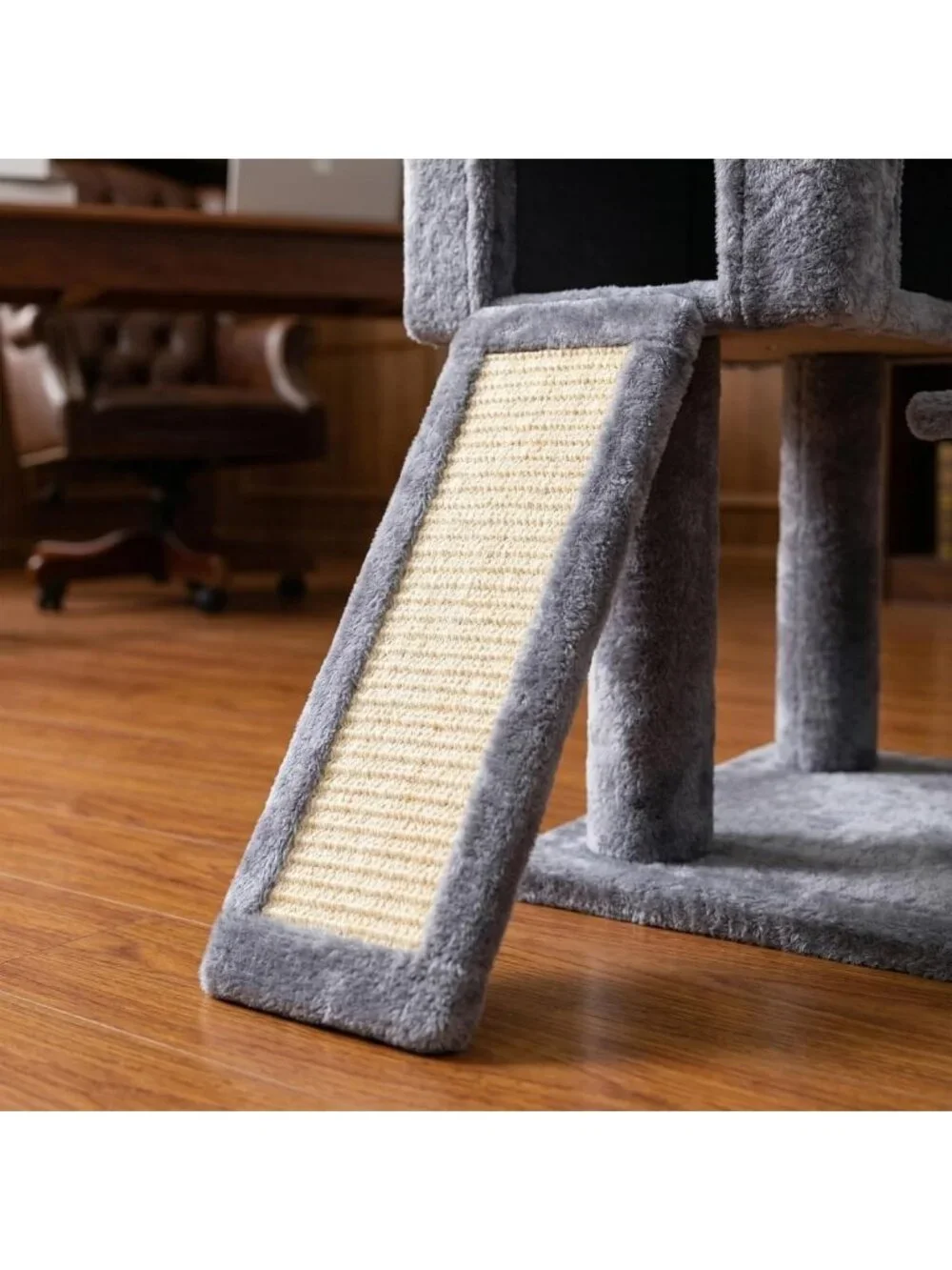 Cat Tree with Scratching Toy & Ball - Activity Center Tower Furniture, Grey